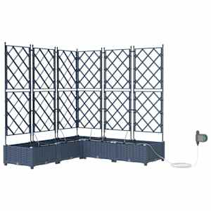 Vrtni lonček 5 pcs Siva 120 x 120 x 142 cm Jeklo