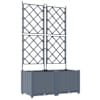 vidaXL Aia istutuspot 2 tk Helehall 80 x 40 x 143 cm PP
