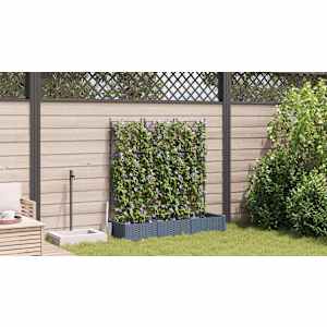 Zahradní pěstebník 3 pcs Světle šedá 120 x 40 x 125,5 cm Ocel - obrázek 4