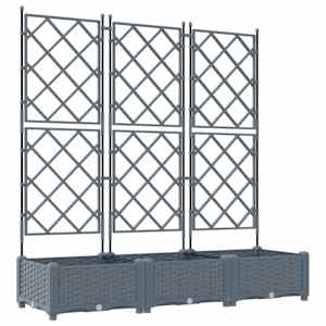 Zahradní pěstebník 3 pcs Světle šedá 120 x 40 x 125,5 cm Ocel - obrázek 2