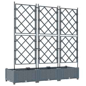 Zahradní pěstebník 3 pcs Světle šedá 120 x 40 x 125,5 cm Ocel - obrázek 7