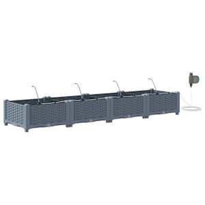 vidaXL Aia istutuspot 4 tk Helehall 160 x 40 x 22 cm PP
