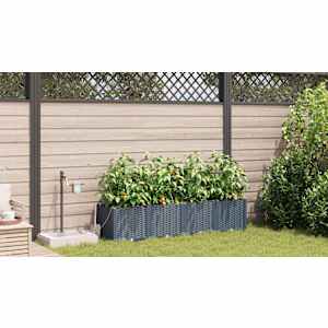 Zahradní pěstebník 4 pcs Světle šedá 160 x 40 x 37,5 cm Plast - obrázek 4