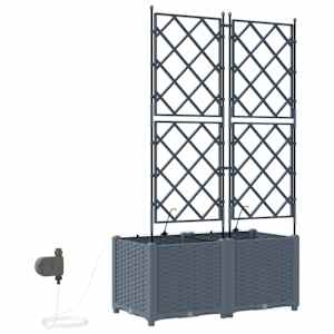 Zahradní pěstebník 2 pcs Světle šedá 80 x 40 x 142 cm Plast - obrázek 8