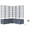 vidaXL Aia istutuspot 5 tk Helehall 120 x 120 x 142 cm PP