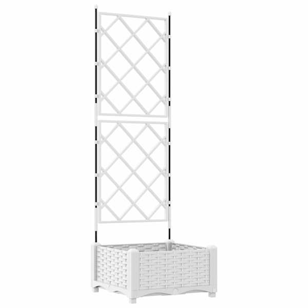 vidaXL Aia istutuspot Valge 40 x 40 x 125,5 cm PP