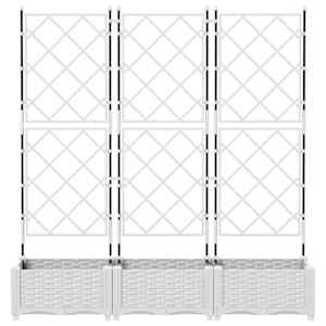 Zahradní pěstebník 3 ks Bílá 120 x 40 x 125,5 cm PP - obrázek 4