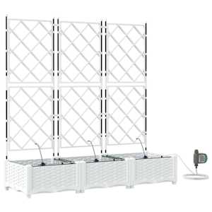 Zahradní pěstebník 3 ks Bílá 120 x 40 x 126 cm PP - obrázek 2