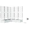 vidaXL Aia istutuspot 5 tk Valge 120 x 120 x 126 cm PP