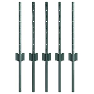 vidaXL Maatrikse posti 5 tk Roheline 80 cm Pulberv&auml;rvitud teras