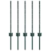 vidaXL Maatrikse posti 5 tk Roheline 100 cm Pulberv&auml;rvitud teras