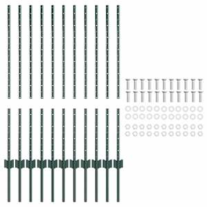 Zabudovaný plotový sloupek 11 ks Zelená 140 cm - obrázek 5