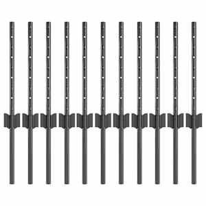 Plotový sloupek. 11 pcs Šedá 40 cm Ocel - obrázek 2