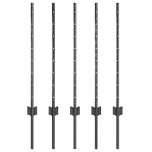 vidaXL Maatrikse posti 5 tk Hall 120 cm Pulberv&auml;rvitud teras
