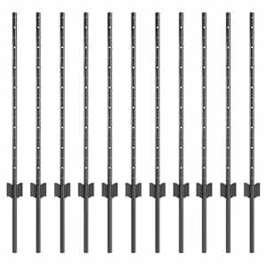 vidaXL Maatrikse posti 11 tk Hall 120 cm Pulberv&auml;rvitud teras