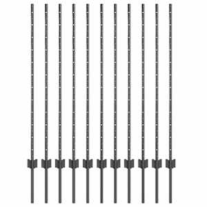 vidaXL Maatrikse posti 11 tk Hall 160 cm Pulberv&auml;rvitud teras