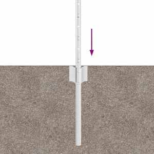 Zabudovaný plotový sloupek 5 ks Stříbrná 100 cm - obrázek 6
