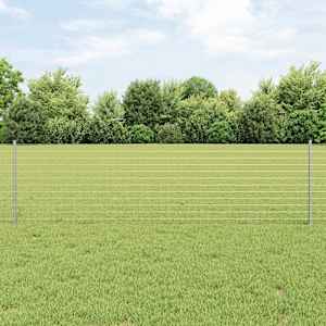 Steber ograje. 11 pcs srebrna 60 cm Jeklo