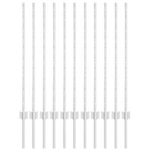 Zabudovaný plotový sloupek 11 pcs Stříbrná 140 cm - obrázek 2