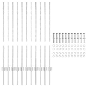 Zabudovaný plotový sloupek 11 pcs Stříbrná 140 cm - obrázek 5