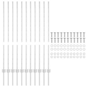 Zabudovaný plotový sloupek 11 pcs Stříbrná 160 cm - obrázek 5