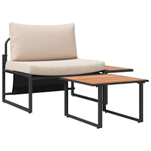Sada zahradních pohovek 2 pcs Taupe Ocel - obrázek 6
