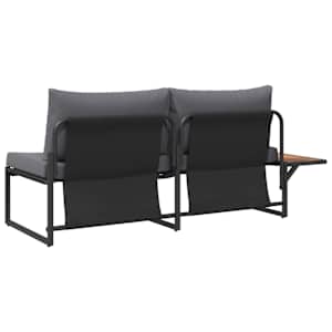 Zahradní sofa s polštářem Antracit 200,5 x 70 x 85,5 cm Ocel - obrázek 5