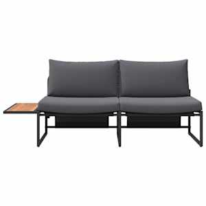 Zahradní sofa s polštářem Antracit 200,5 x 70 x 85,5 cm Ocel - obrázek 6
