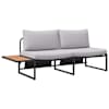 vidaXL Aia diivan padjaga padjaga Helehall 200,5 x 70 x 85,5 cm Teras