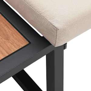 Zahradní sofa s polštářem Taupe 200,5 x 70 x 85,5 cm Ocel - obrázek 10