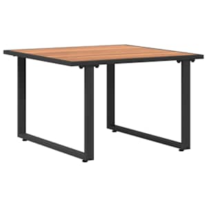 vidaXL Kohvilaud Must ja pruun 55 x 55 x 35 cm Pulberv&auml;rvitud teras