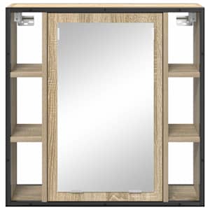 Zrcadlová skříň Sonoma dub 60 x 16 x 60 cm kompozitní dřevo - obrázek 6
