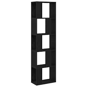 vidaXL Raamatukapp 5.0 tasandit 45 x 23,5 x 162,5 cm Must tamm