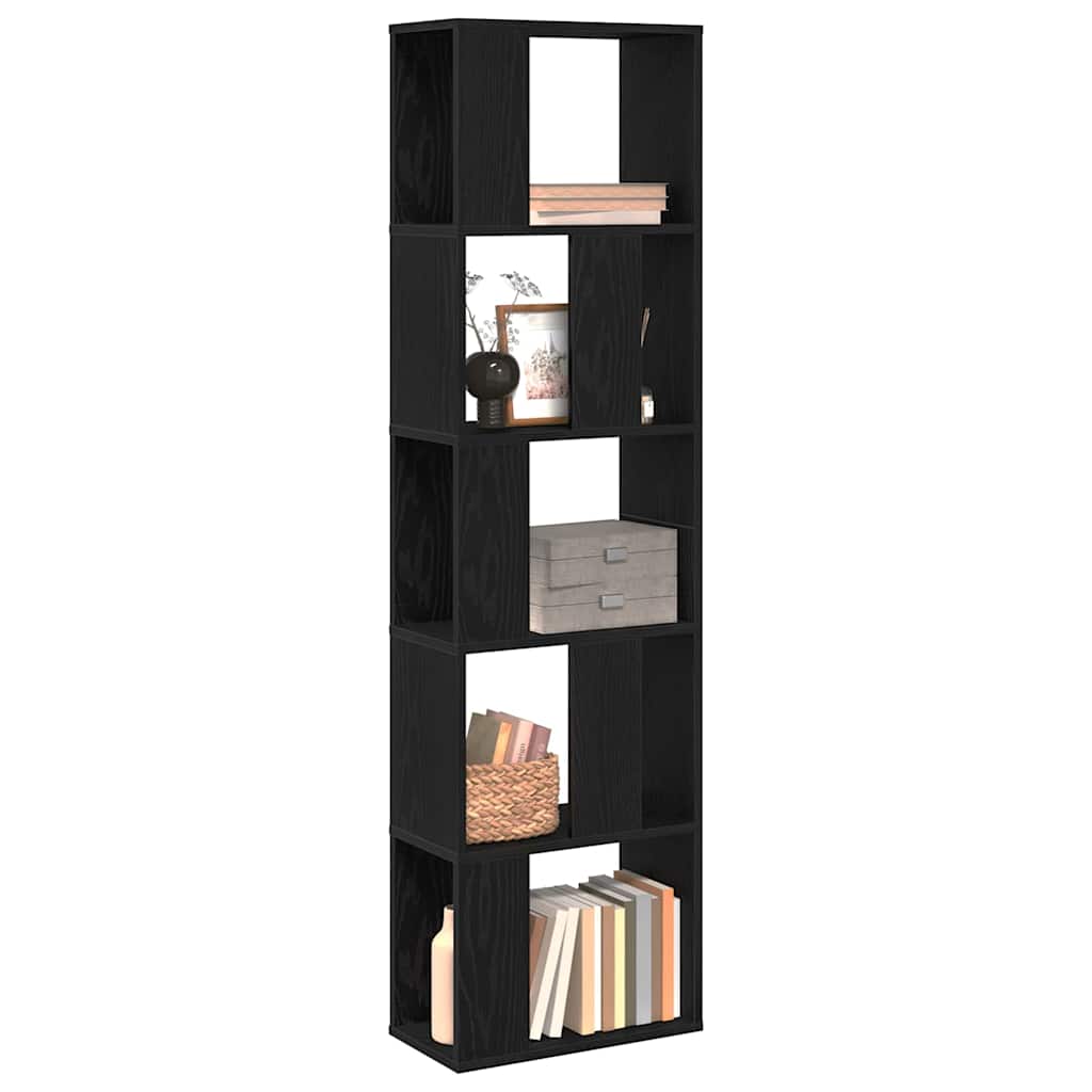 vidaXL Boekenkast 5-laags 45x23,5x162,5 cm bewerkt hout zwart eiken