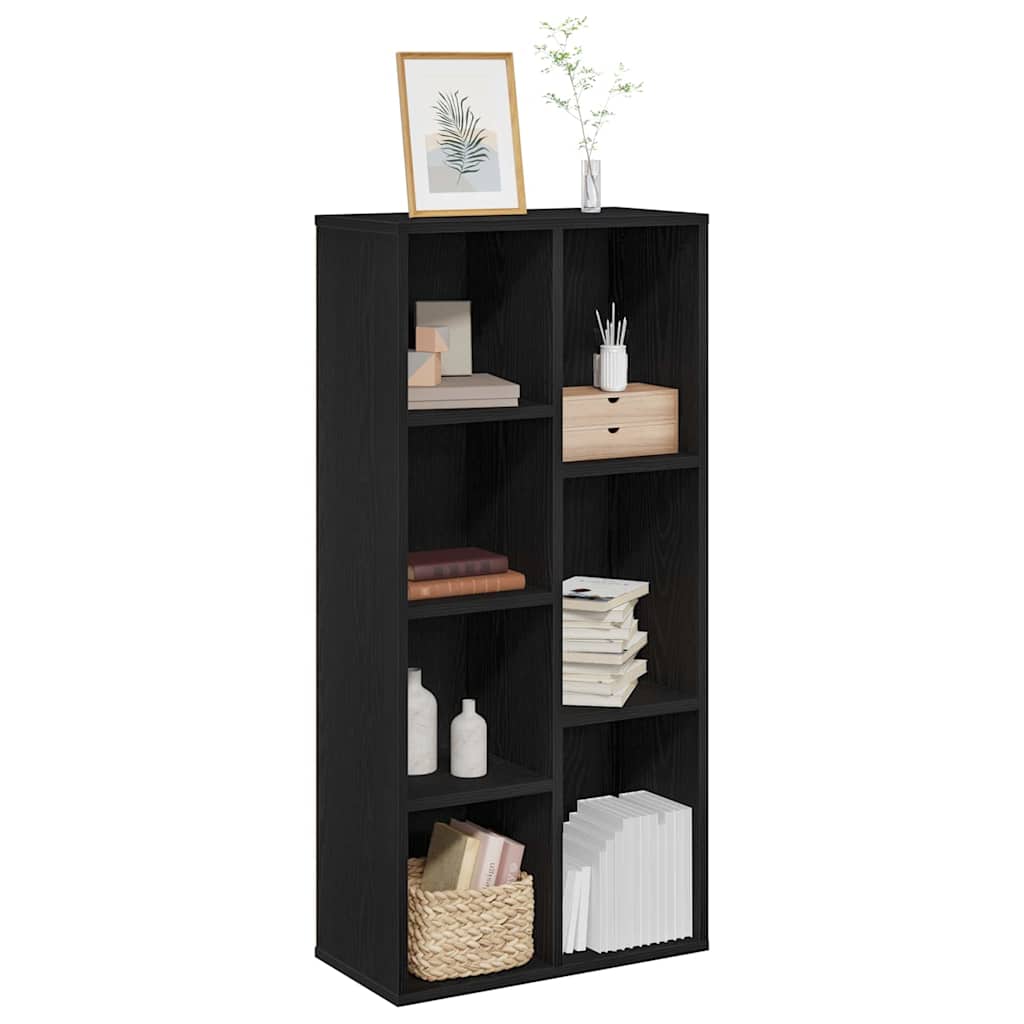 vidaXL Boekenkast 50x25x105 cm bewerkt hout zwart eikenkleurig