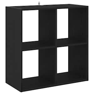 vidaXL Raamatukapp Must tamm 68.5 x 32 x 68.5 cm