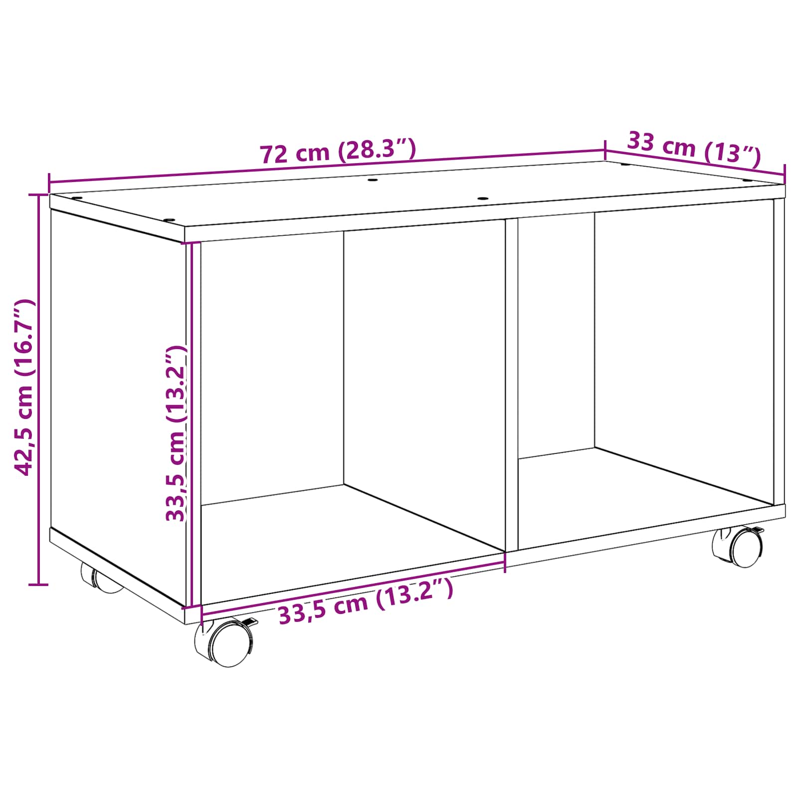 Bijzettafel Zwart Eiken 72 x 33 x 42,5 cm Bewerkt hout | luizaXL | Dé meubelwinkel voor elk interieur Bijzettafel Zwart Eiken 72 x 33 x 42,5 cm Bewerkt hout - Afbeelding 9