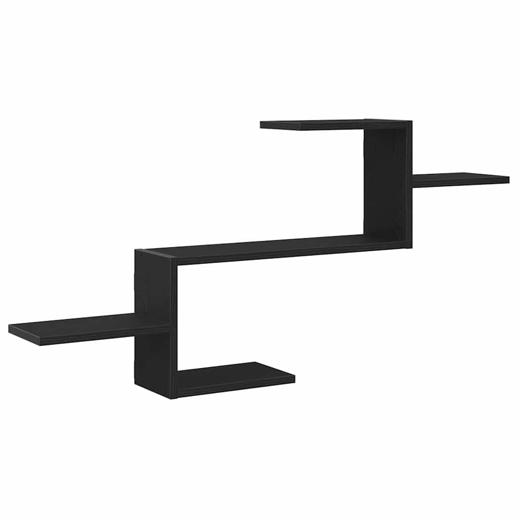 Thumbnail - vidaXL Wandregal Schwarz Eichen-Optik 104x15x49 cm Holzwerkstoff