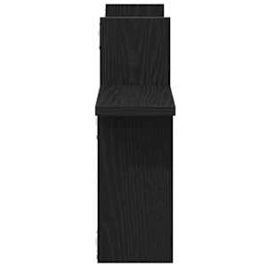 Nástěnné police 2 ks černý dub 38 x 12 x 38 cm, konstrukční dřevo - obrázek 6