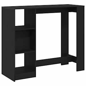 vidaXL Baarilaud 124 x 46 x 103.5 cm Tehispuit Must tamm Ristk&uuml;lik