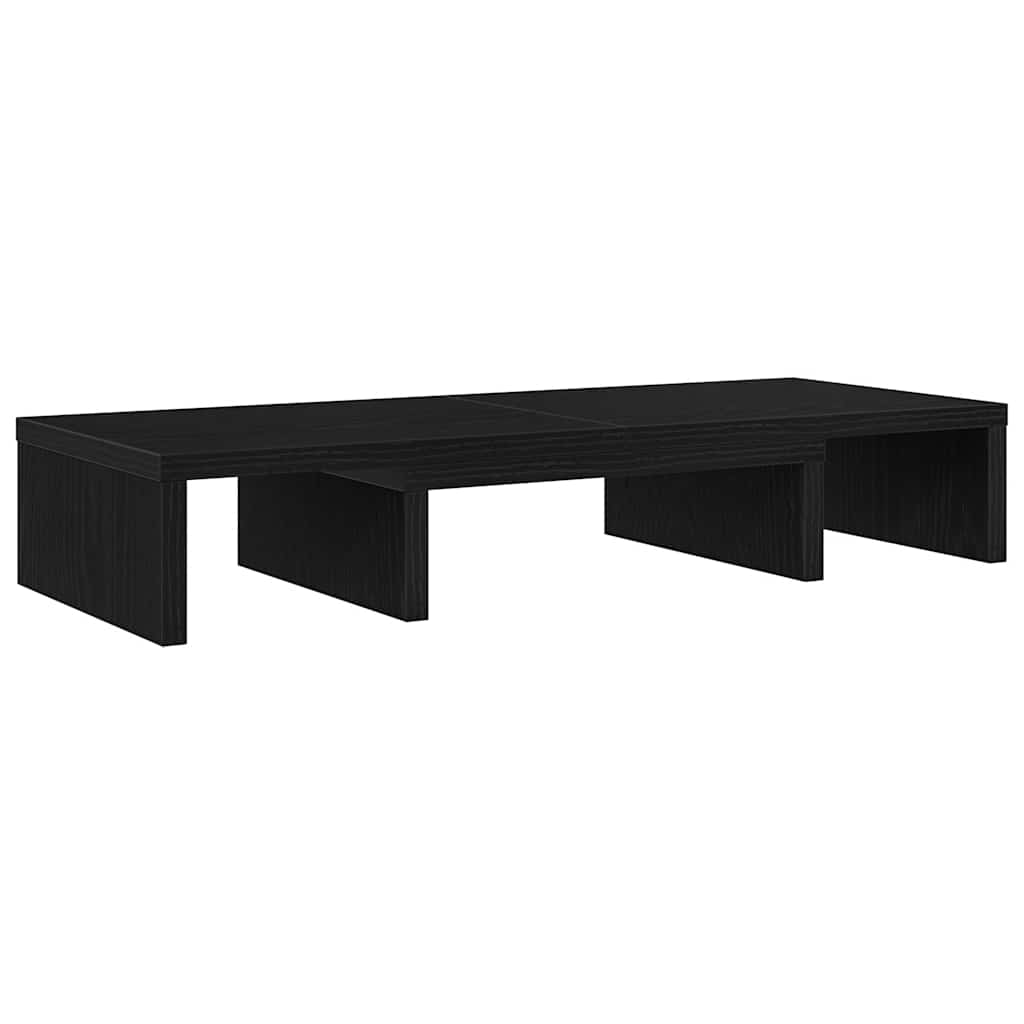 vidaXL Nastavitelný stojan na monitor, černý dub 60 x 24 x 10,5 cm, konstrukční dřevo