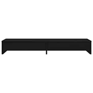 Stojan na monitor se zásuvkami černý dub 100 x 27 x 15 cm, konstrukční dřevo - obrázek 6