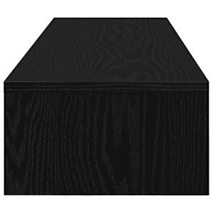 Stojan na monitor se zásuvkami černý dub 100 x 27 x 15 cm, konstrukční dřevo - obrázek 7