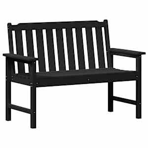 Zahradní lavice Černá 120 x 59 x 88 cm HDPE - obrázek 2