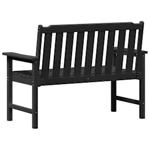 Zahradní lavice Černá 120 x 59 x 88 cm HDPE - obrázek 7