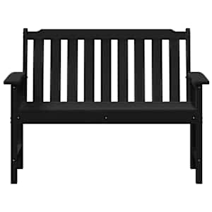 Zahradní lavice Černá 120 x 59 x 88 cm HDPE - obrázek 5