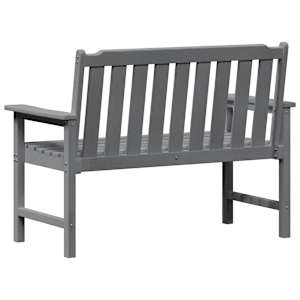 Zahradní lavice Světle šedá 120 x 59 x 88 cm HDPE - obrázek 7
