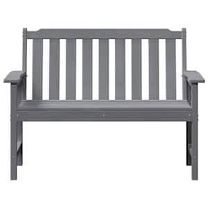 Zahradní lavice Světle šedá 120 x 59 x 88 cm HDPE - obrázek 5