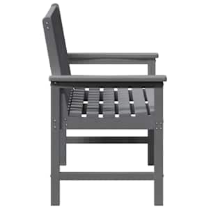 Zahradní lavice Světle šedá 120 x 59 x 88 cm HDPE - obrázek 6