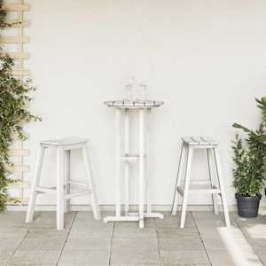 Barová stolička 2 pcs Bílá 52 x 43 x 73,5 cm HDPE - obrázek 3